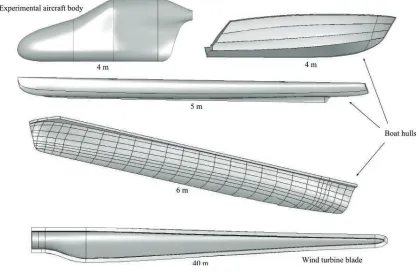 Figure 3.1: Various examples which have been fabricated with HWC. Note thatthe examples are drawn in diﬀerent scales.