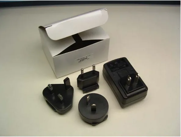 Figure 3-5. USB power supply with interchangeable AC adapters 