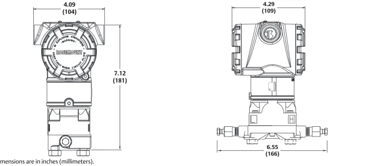 Figure 2. Rosemount 3051C Coplanar Flange