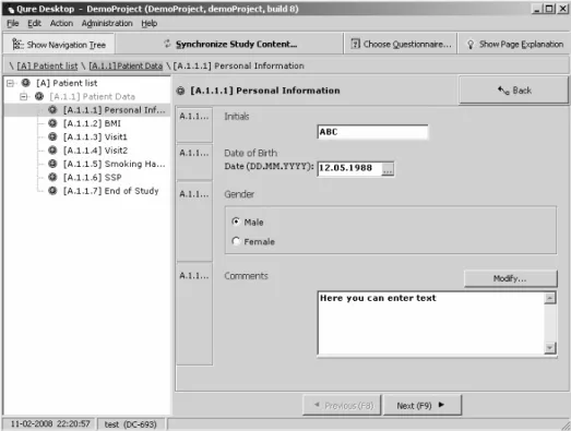 Figure 4. Qure Desktop user interface 