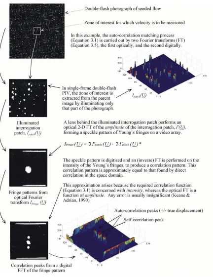 Figure 3.4 Particle Image Velocimetry using auto-correlation  (data from Landreth & Adrian, 1989)