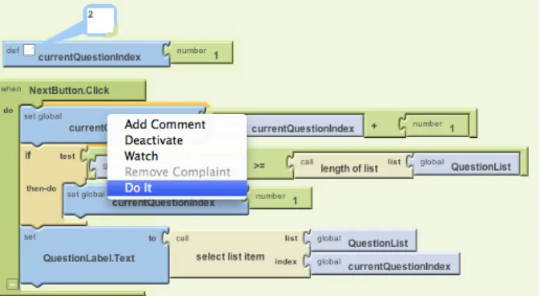 Figure 15-7. Using the Do It tool to perform the blocks one at a time