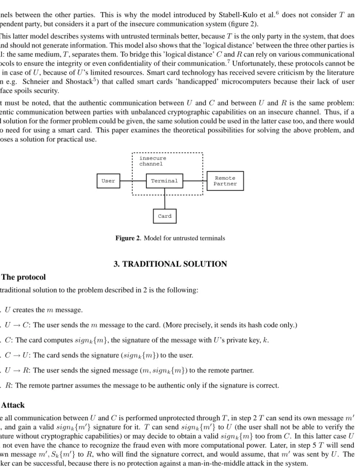 Figure 2 . Model for untrusted terminals