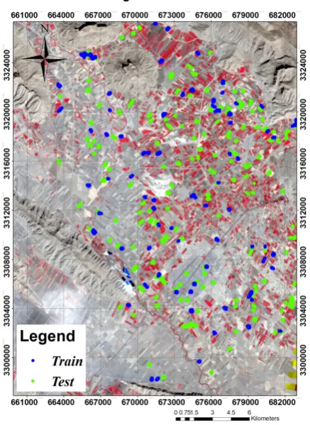 Figure 1. The study area situated in the overlap area between two paths 162 and 163 of LDCM