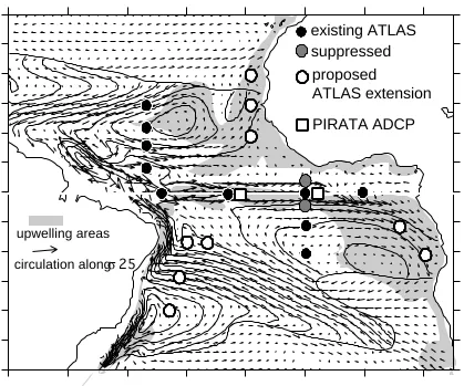 Figure 1. Status of the PIRATA array in 2001 and the plans for its extension.
