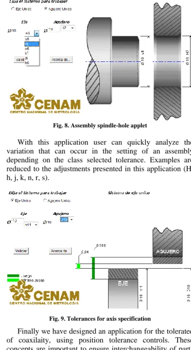 Fig. 9. Tolerances for axis specification 