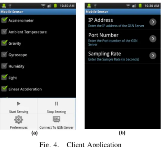 Fig. 4. Client Application