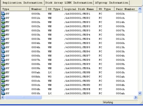 Tabs in the information list display area cannot be selected when “iSM server” specified in the configuration  display area