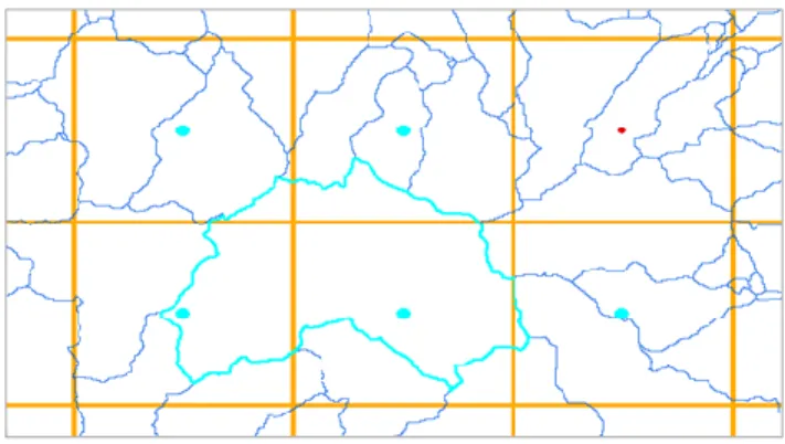 Figure 5. Linking grid and catchment based representations of the landscape 
