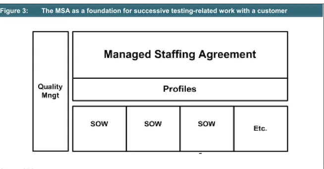 Figure 3:  The MSA as a foundation for successive testing-related work with a customer  