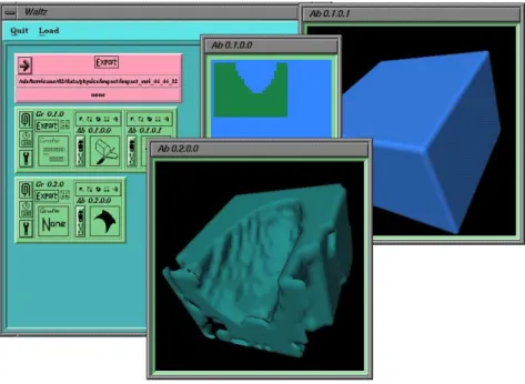 Figure 8. The rst module is used to segment the data into two features; the impact-block is then selected and exported