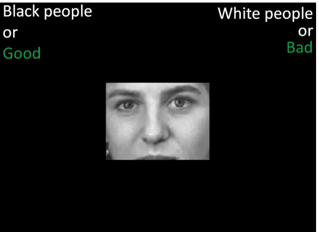 Figure 8. Sample of a counter-stereotypic trial on the Implicit Association Test (IAT)