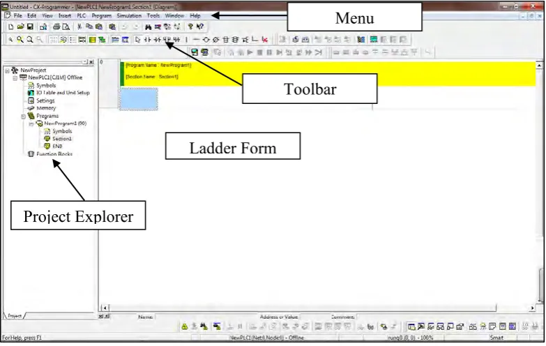 Figure 2.4: Omron Cx Programmer Version 9 