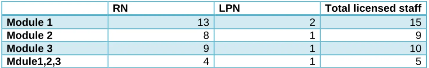 Table 4.3 In-Service Staff Attendance   