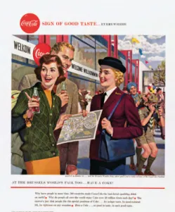 Figure 6 The Coca-Cola ad in mid 1950s (Source: The Coca-Cola Company, 2011) 