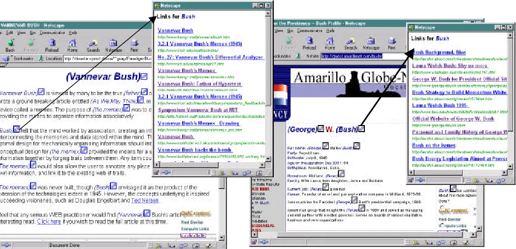 Figure 2: Quick lookup tree for link phrases 