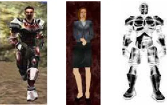 Figure 4: Samples of `avatars' in Unreal Tournament based engine 