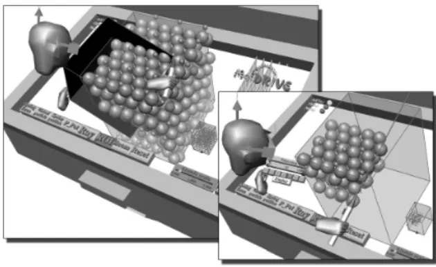 Figure 9. Direct data slicer: A user slices through an atomic density field of a solid electrolyte.