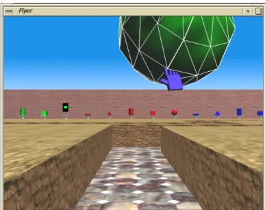 Figure 3  A Screen Shot of the Visual Scenario (Level 2)  The path and the object are smart objects