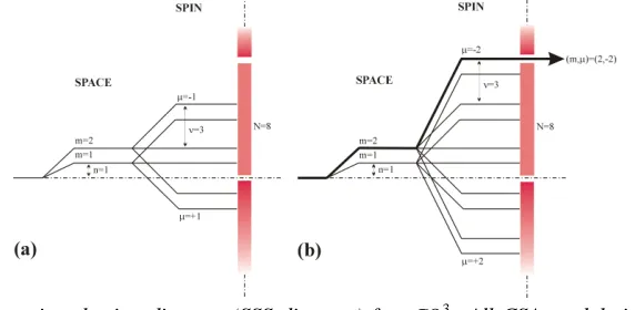 Fig. 2: Space-spin selection diagram (SSS diagram) for  C831. All CSA modulation components are suppressed (a)