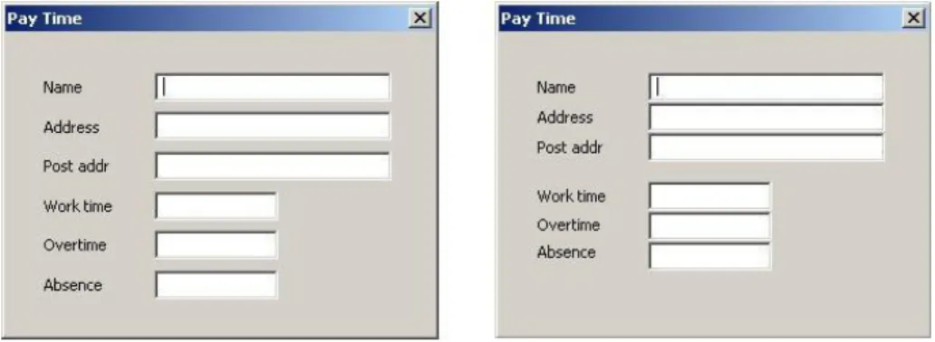 Figure 4. In order to help the user process information, groups of information are created