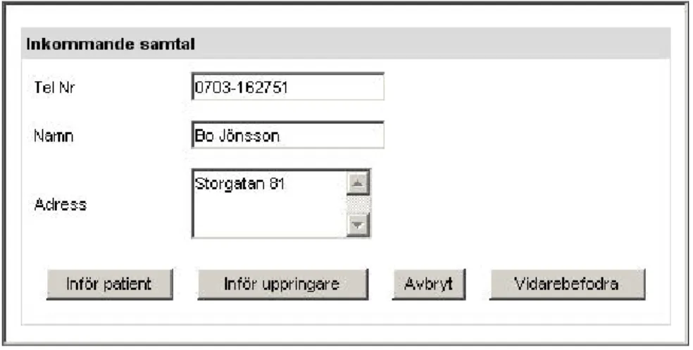 Figure 12. Incoming call window. 