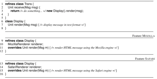 Fig. 11. A feature-oriented email client using Mozilla’s and Safari’s rendering engines.
