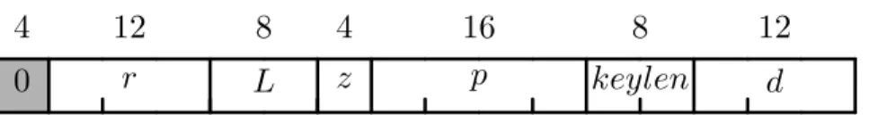 Figure 2.8: Layout of the control word V . The high-order 4 bits are zero (reserved for future use)