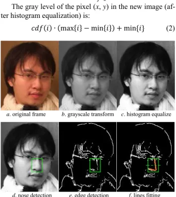 Figure 4. Nose border detection 