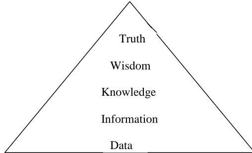 Figure 2. Triangle of hierarchy, Jashapara [2004] 