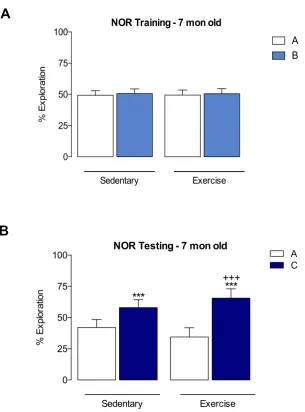 Figure 3.6 - Performance in NOR task after 4 months of exercise 
