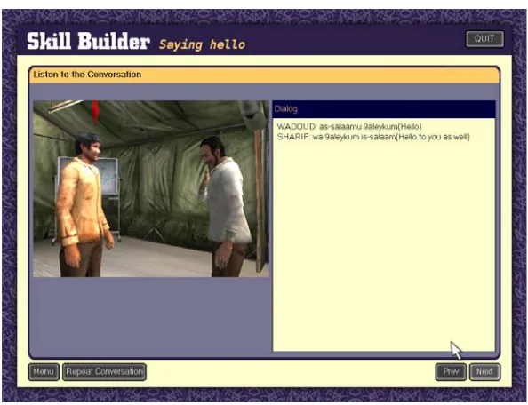 Figure 1: Dialog page