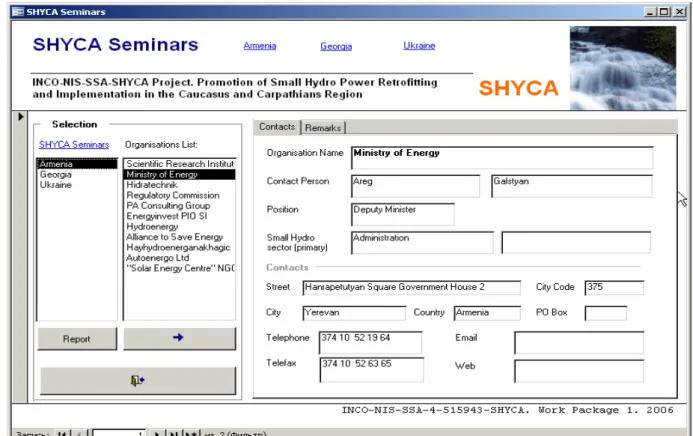 Figure 3. SHYCA Seminar form 