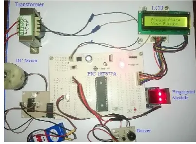 Figure 8 Experimental setup of fingerprint based 