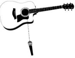 Figure 2 A single source being reproduced by 2 microphones with the path of the direct sound indicated by dashed lines.