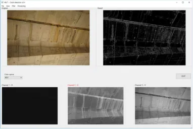 Figure 9. Development of bridge inspection software based on UAV images 