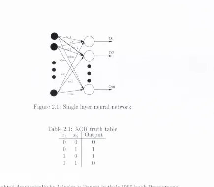 Figui'e 2.1: Single layer neural network 
