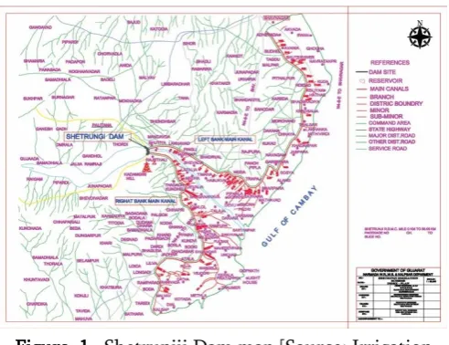 Figure  1.  Shetrunjii Dam map [Source: Irrigation 