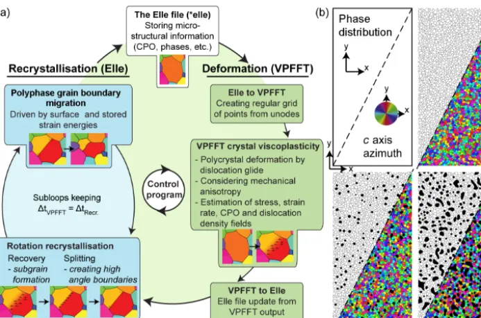 Figure 2. (a) Multi-process modelling by operator splitting is achieved by successively running individual process modules