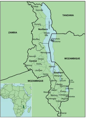 Figure 1: Map of Malawi 