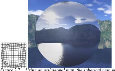 Figure 2.9: Using the reflection vector to look up in the cube map.Reflective�polygon