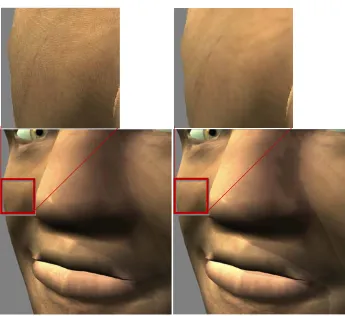 Figure 4.2: On the left there is Z-fighting and on the right a polygon offset is given.