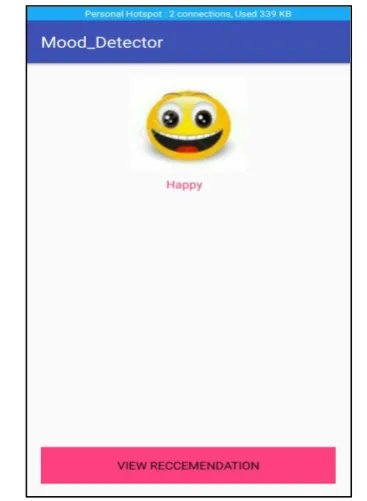 Figure 5: Mood is detected using sensor data 