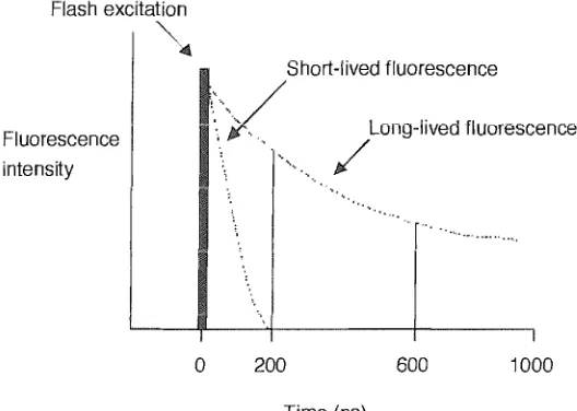Figure 1.19 - Principle of time-resolved fluorescence 