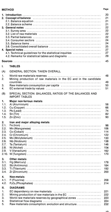 I. TABLES (A) GENERAL SECTION: TAKEN OVERALL 