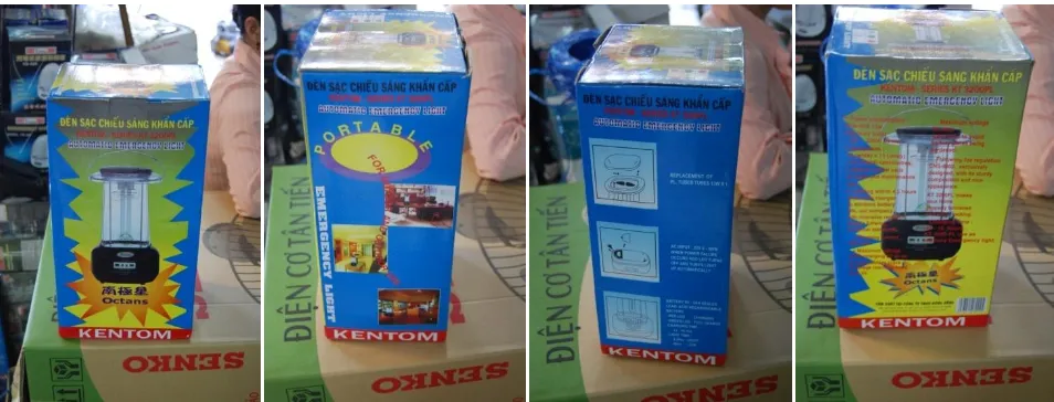 Figure 9: Stereotype box, front: big picture, side: user manual, back: specification, other side: ways to use the product 