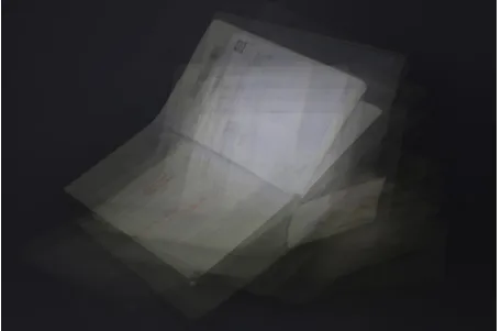 Figure 2: Book-thing – the layered photographs of the book expanded the image surface