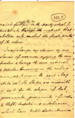 Figure 1. Historical document from Nabuco bequest with back-to-front interference. 