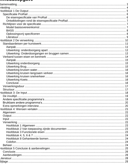 Tabel 1 Criteria voor de formulering van de eisen ...............................................................................