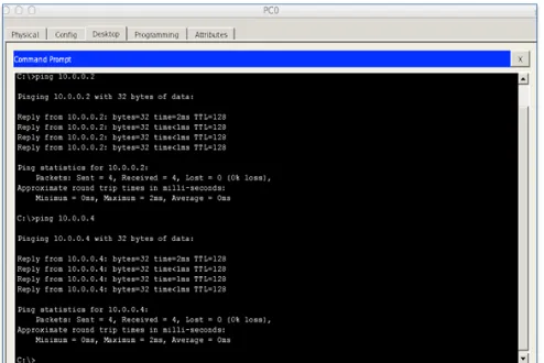 Figure 9 : Pinging Web server to test for connection. 